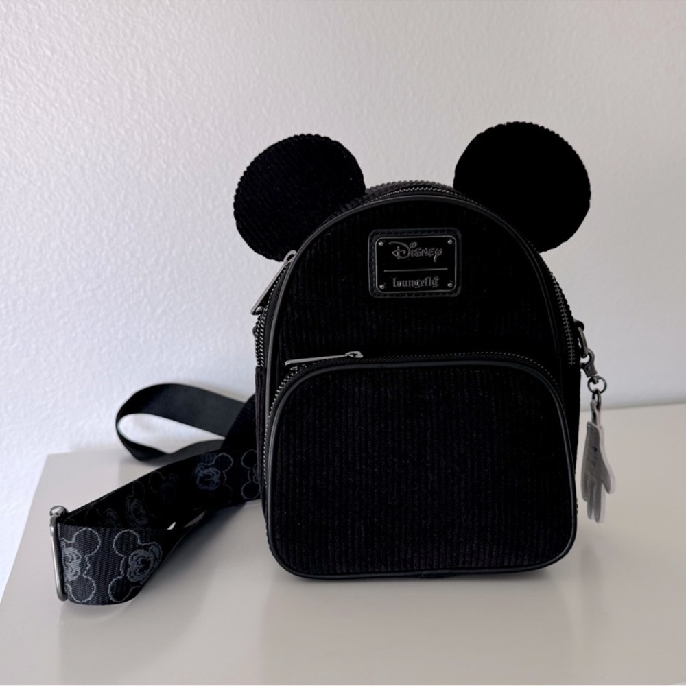 Loungefly Black Disney Mini Backpack with Ears
